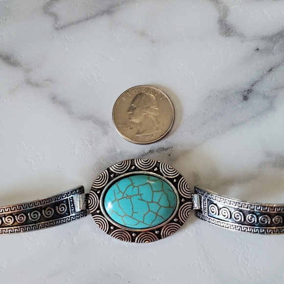 Silver Tone & Turquoise Bracelet 💥3 for $24💥 - Picture 8 of 14